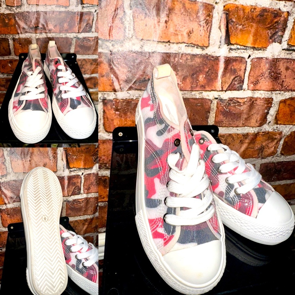 Glaze size 6 camouflage, waterproof sneaker, pink, black, purple